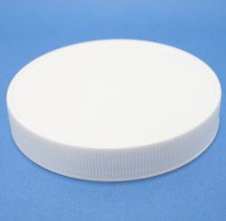 120mm 400 White Ribbed Cap with Breathable Induction Liner